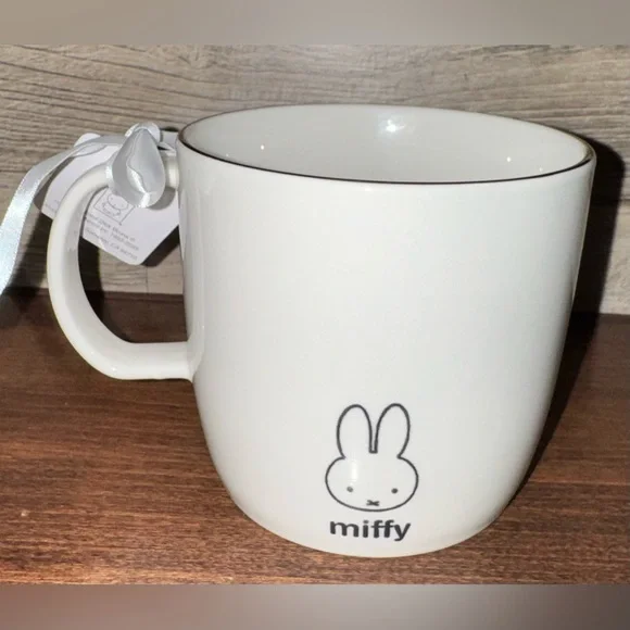 Cute 🥰 Miffy 🐰 Merry Christmas Mug with Gold Rim by Magenta Holiday Bunny 🐰 - Picture 8 of 12